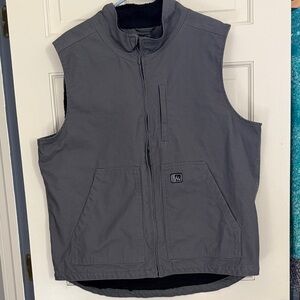Men's Gray Insulated Work Vest - Sleeveless Utility Vest